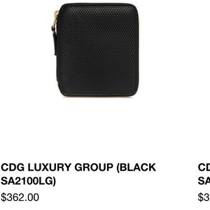 COMME DES GARCONS SA2100LG LUXURY WALLET